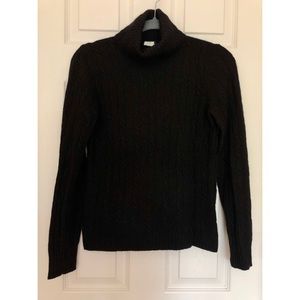 J.Crew Wool Cable Knit Turtleneck Sweater (S)